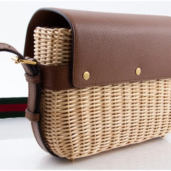 GUCCI Sherry Line Wicker Bag - Picture 12 of 14